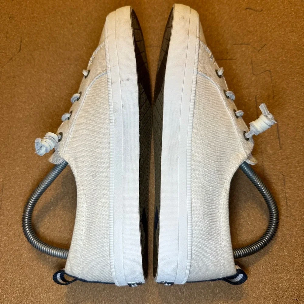 Sperry Top-Sider Crest Vibe Womens 7W White Canvas Sneakers STS99250